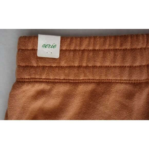 Aerie 0671-7915-287 Women's Sz XS Hazel Brown High Rise Fleece Dad Shorts - Picture 5 of 7